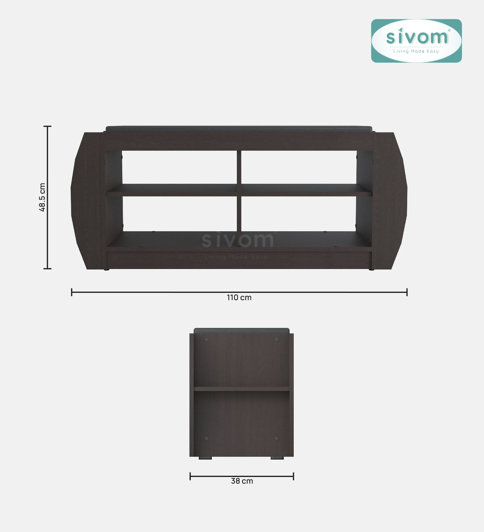 Sivom SIVOM Kate Engineered Wood Shoe Rack (, 4 Shelves, Knock Down) for Modern Homes | Elegant Design & Premium Finish
