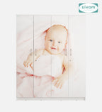 Sivom SIVOM Kiddle Digital Printed Multipurpose 4 Door Closet Engineered Wood 4 Door Wardrobe for Modern Homes | Elegant Design & Premium Finish