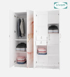 Sivom SIVOM Kiddle 4 Door Wardrobe Closet