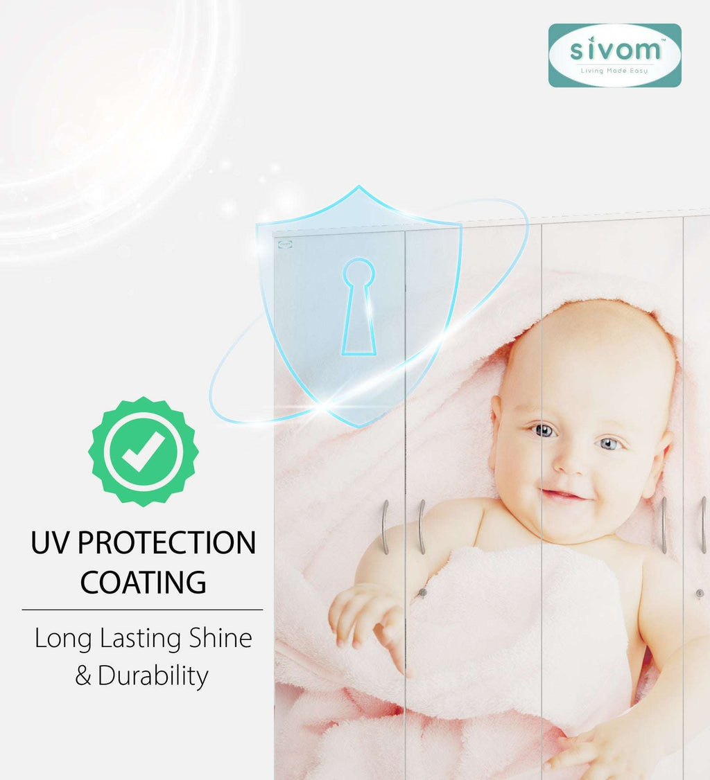 Sivom SIVOM Kiddle 4 Door Wardrobe Closet