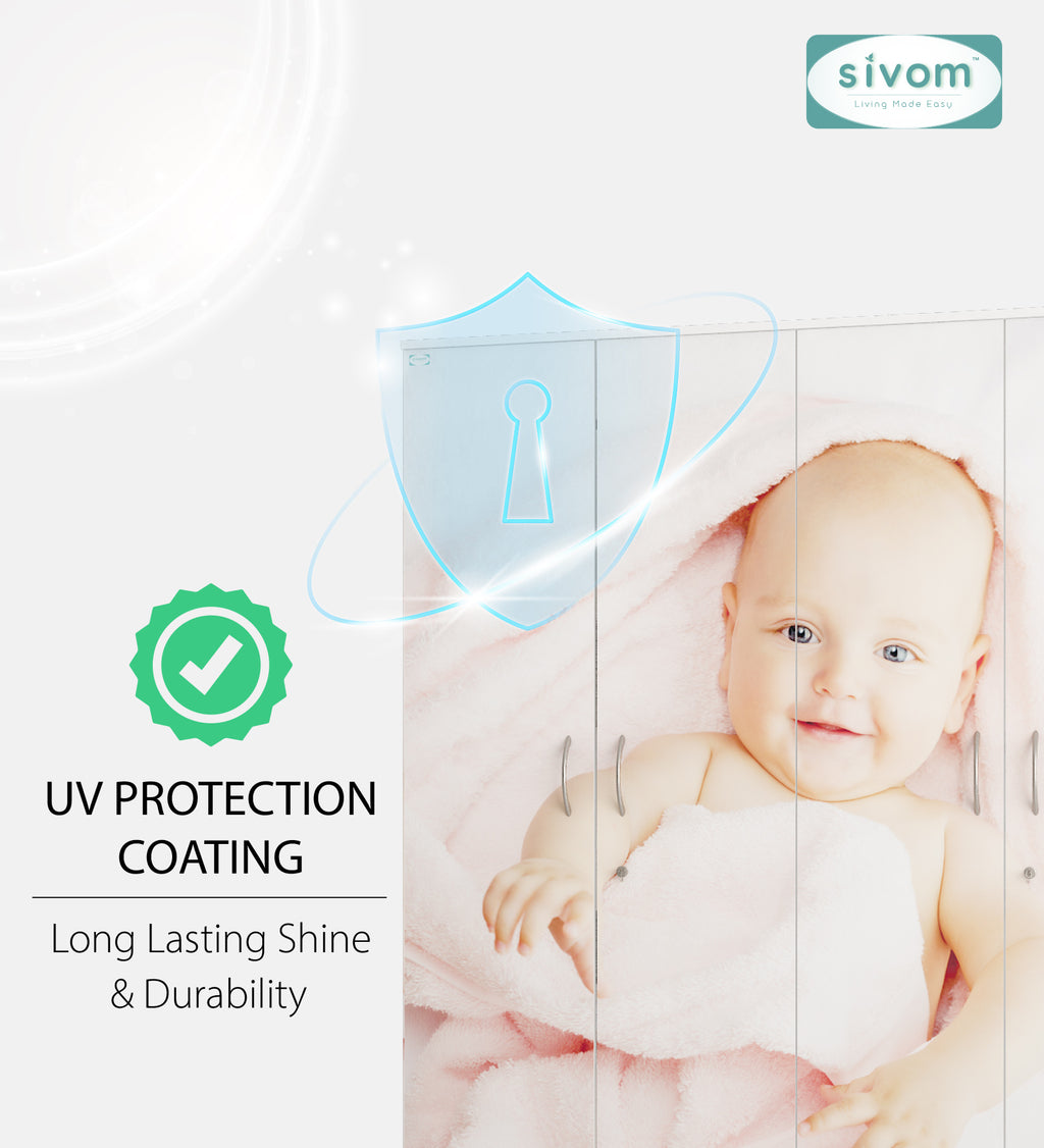 Sivom SIVOM Kiddle 4 Door Wardrobe Closet