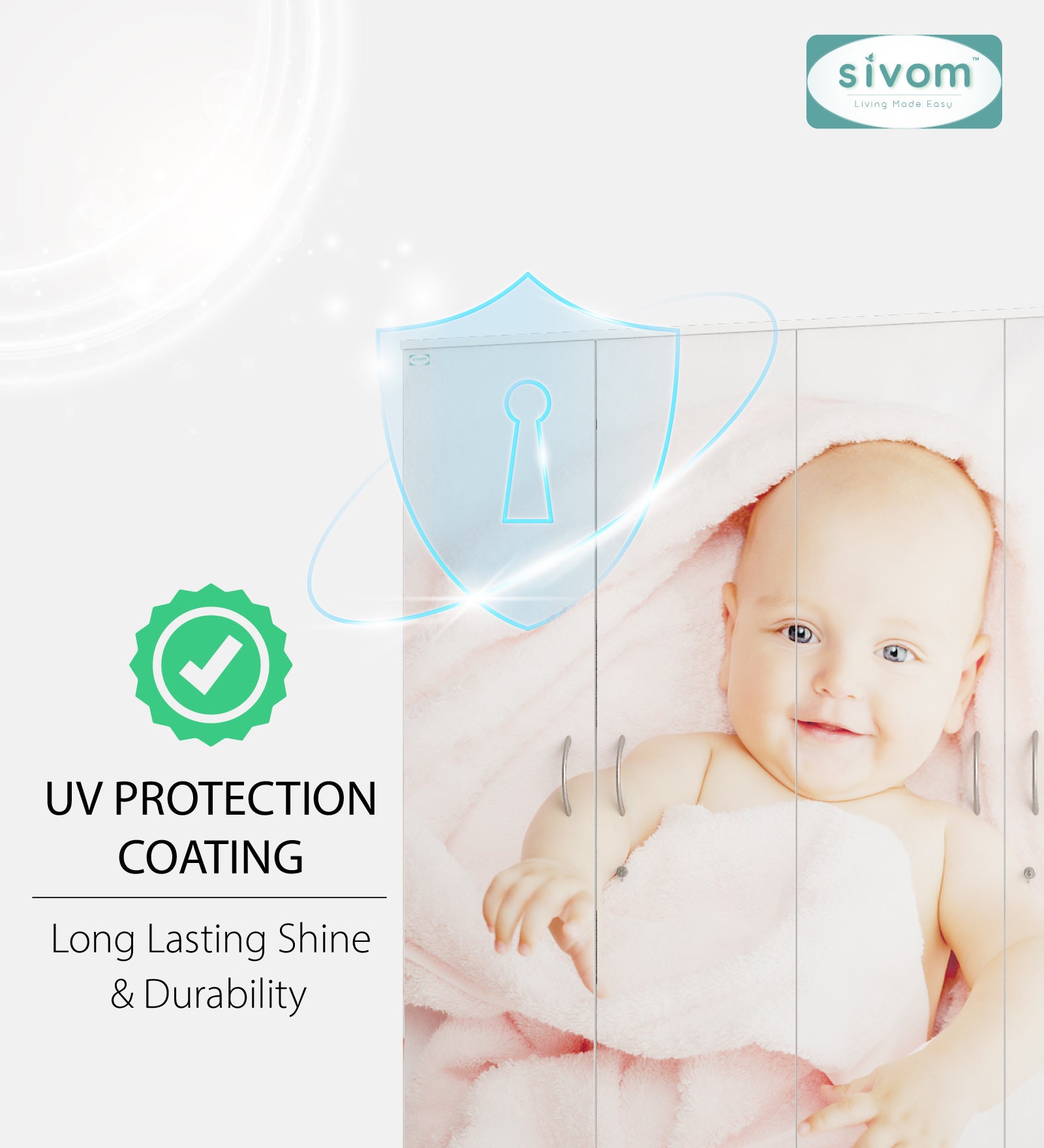 Sivom SIVOM Kiddle 4 Door Wardrobe Closet