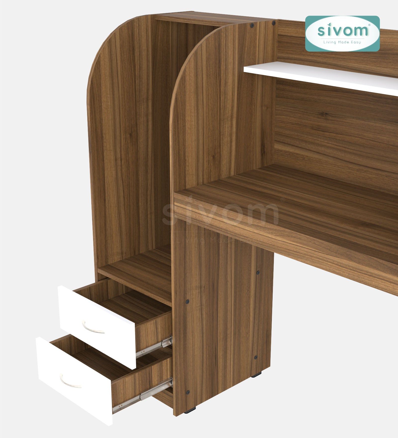 Sivom SIVOM Kidee Multipurpose Study/Home/Office Table Engineered Wood Study Table for Modern Homes | Elegant Design & Premium Finish