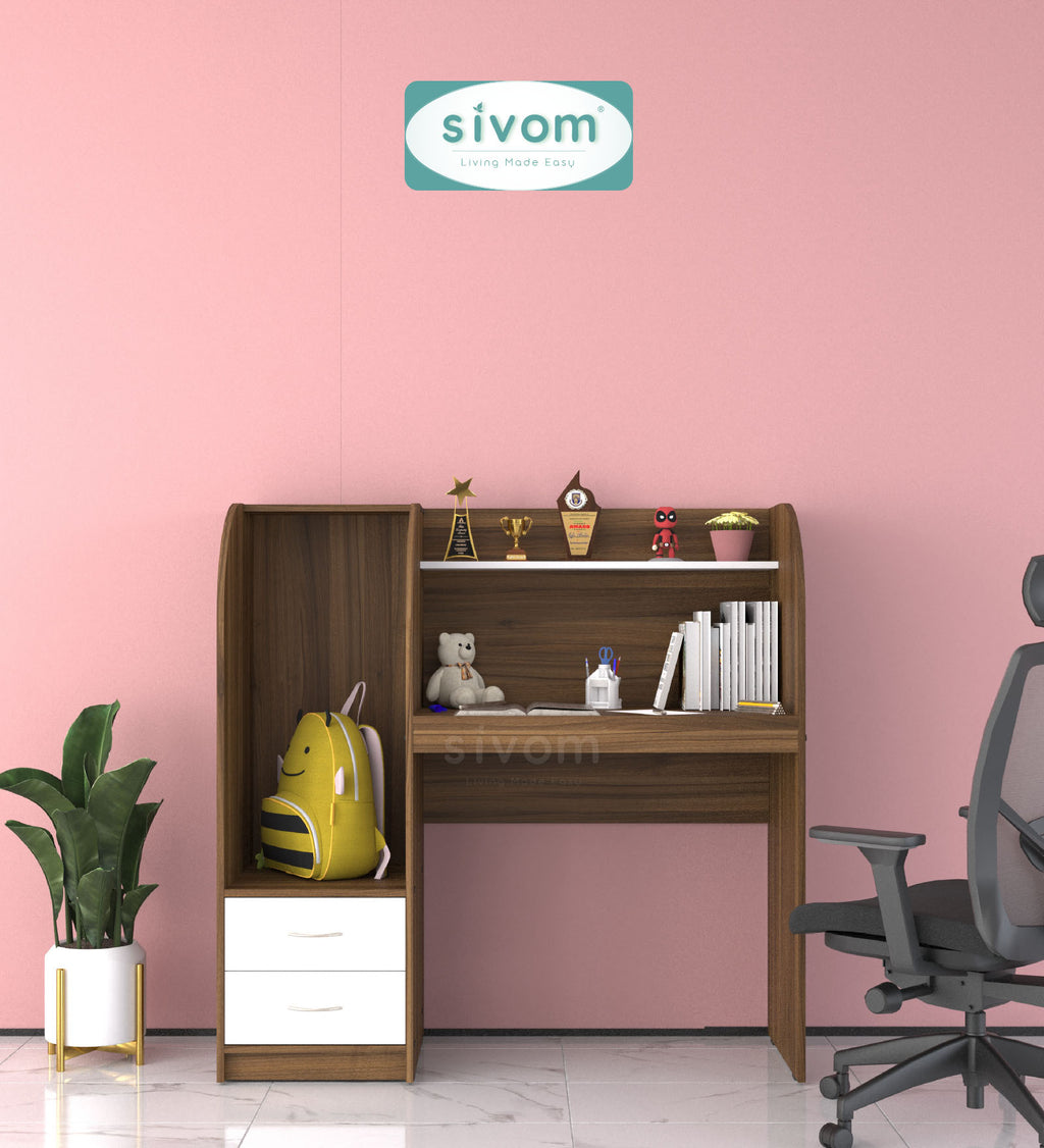 Sivom SIVOM Kidee Multipurpose Study/Home/Office Table Engineered Wood Study Table for Modern Homes | Elegant Design & Premium Finish