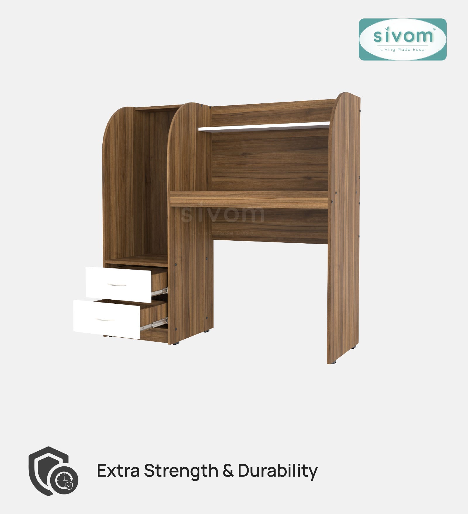 Sivom SIVOM Kidee Multipurpose Study/Home/Office Table Engineered Wood Study Table for Modern Homes | Elegant Design & Premium Finish