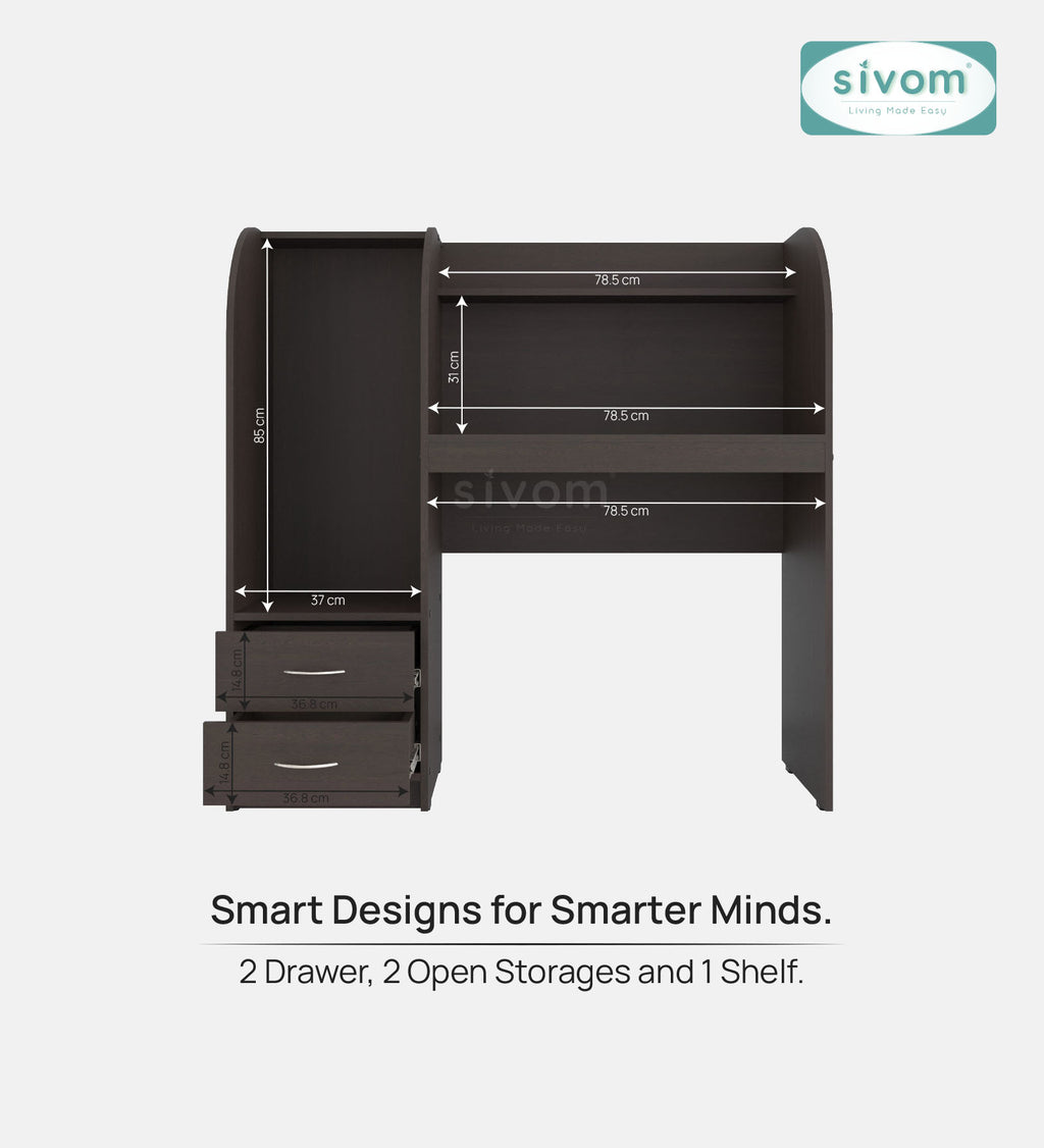 Sivom SIVOM Kidee Multipurpose Study/Home/Office Table Engineered Wood Study Table for Modern Homes | Elegant Design & Premium Finish