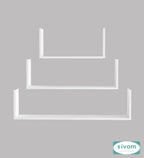 Sivom SIVOM KITE Multipurpose Modular Wall Racks/Shelves/Organiser/Décor Particle Board Wall Shelf (Number of Shelves - 3, ) for Modern Homes | Elegant Design & Premium Finish