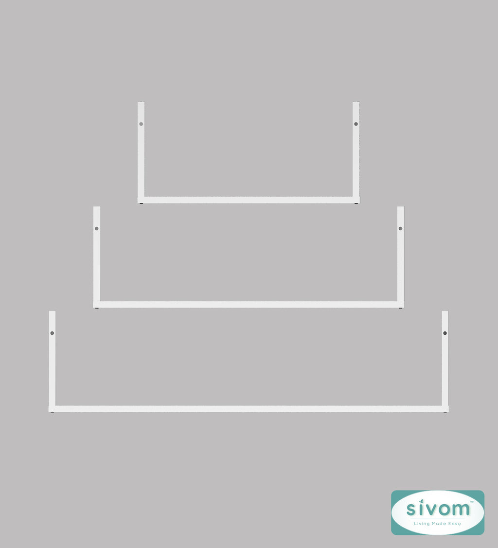 Sivom SIVOM KITE Multipurpose Modular Wall Racks/Shelves/Organiser/Décor Particle Board Wall Shelf (Number of Shelves - 3, ) for Modern Homes | Elegant Design & Premium Finish