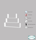Sivom SIVOM KITE Multipurpose Modular Wall Racks/Shelves/Organiser/Décor Particle Board Wall Shelf (Number of Shelves - 3, ) for Modern Homes | Elegant Design & Premium Finish