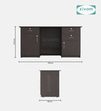 SIVOM Kooka Engineered Wood Executive Desk | Elegant Design & Premium Finish
