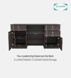 SIVOM Kooka Engineered Wood Executive Desk | Elegant Design & Premium Finish