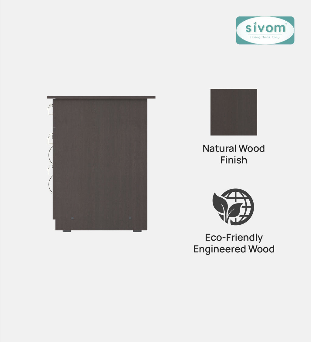 SIVOM Kooka Engineered Wood Executive Desk | Elegant Design & Premium Finish