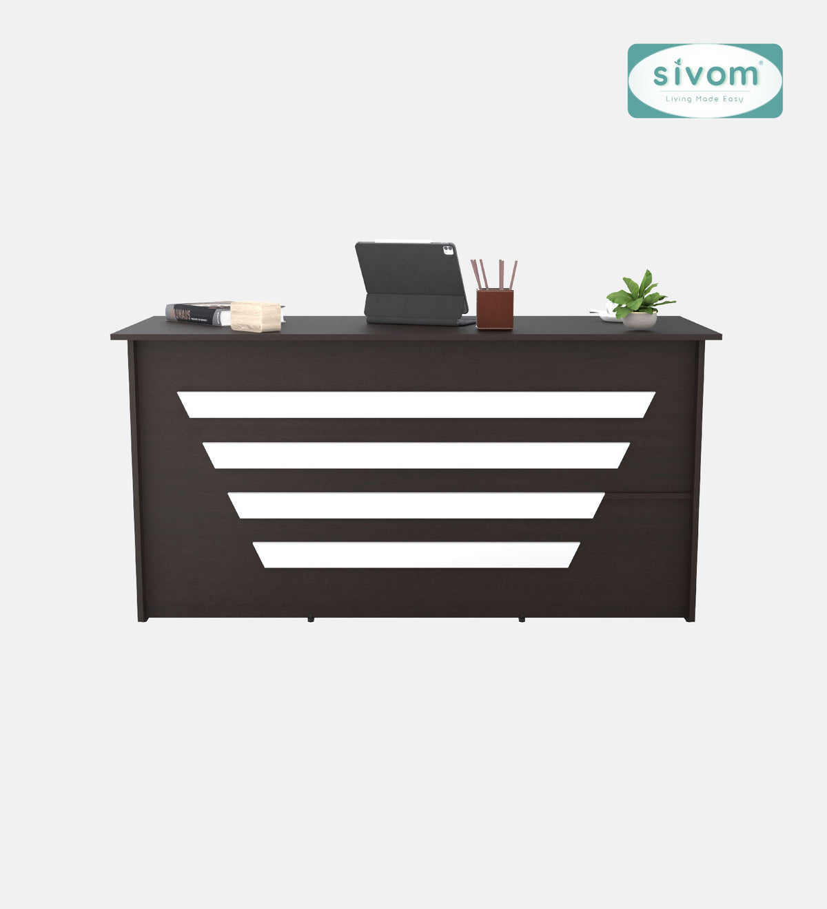 SIVOM Kooka Engineered Wood Executive Desk | Elegant Design & Premium Finish