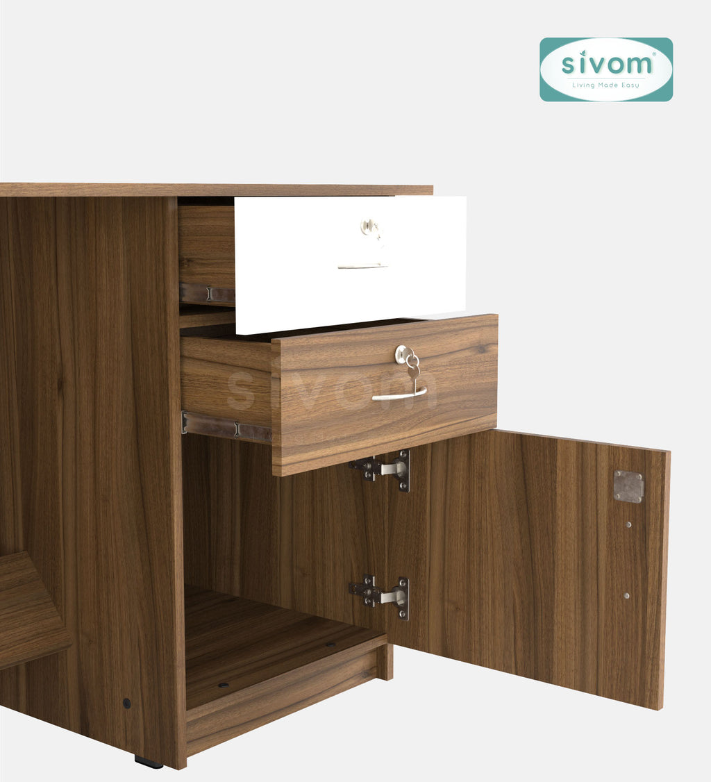 SIVOM Kooka Engineered Wood Executive Desk | Elegant Design & Premium Finish