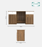 SIVOM Kooka Engineered Wood Executive Desk | Elegant Design & Premium Finish
