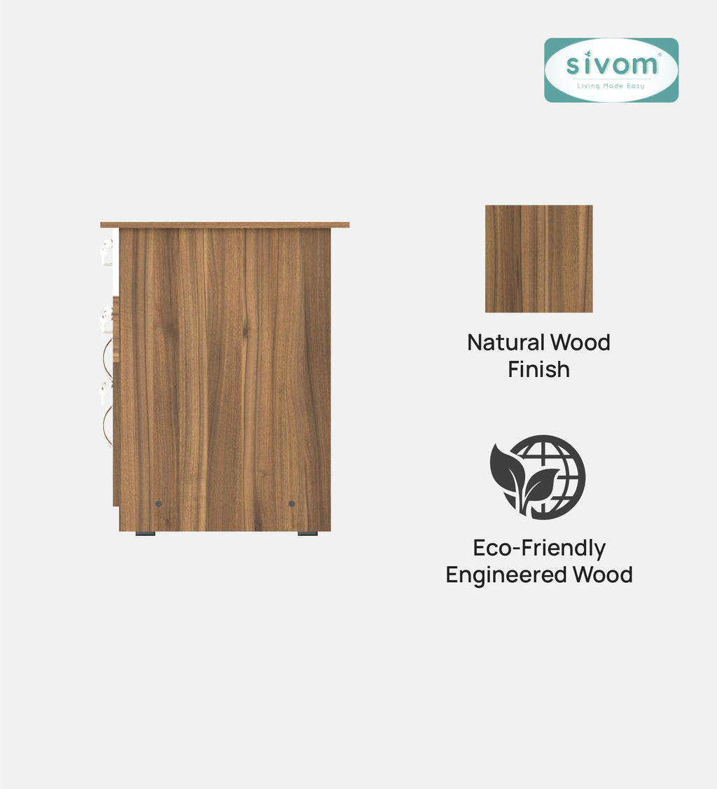 SIVOM Kooka Engineered Wood Executive Desk | Elegant Design & Premium Finish