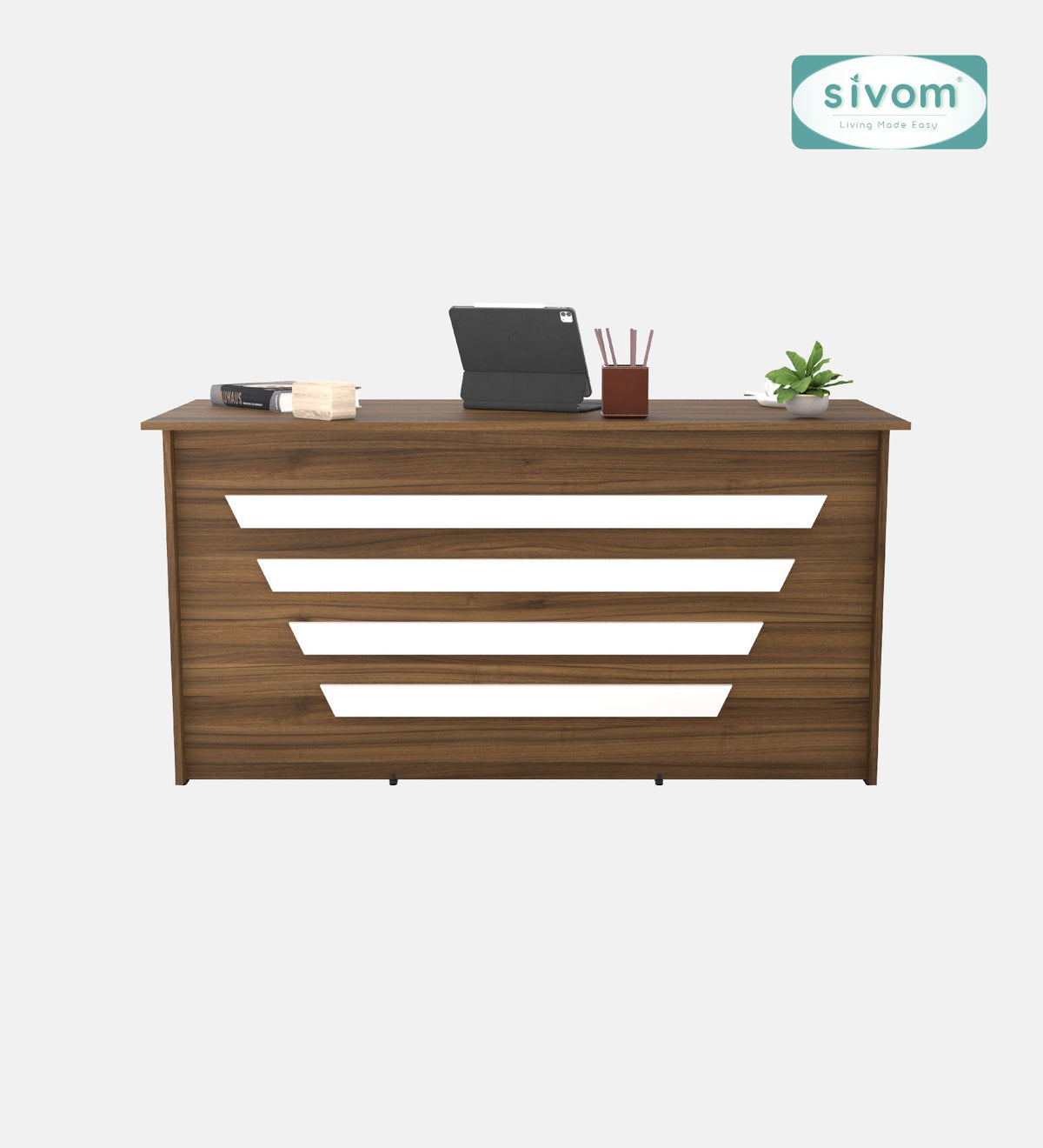 SIVOM Kooka Engineered Wood Executive Desk | Elegant Design & Premium Finish