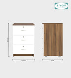 Sivom SIVOM Kresta Multipurpose Storage Drawer/Study/Home/Office Engineered Wood Close Book Shelf for Modern Homes | Elegant Design & Premium Finish