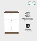 Sivom SIVOM Kresta Multipurpose Storage Drawer/Study/Home/Office Engineered Wood Close Book Shelf for Modern Homes | Elegant Design & Premium Finish