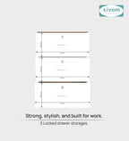 Sivom SIVOM Kresta Multipurpose Storage Drawer/Study/Home/Office Engineered Wood Close Book Shelf for Modern Homes | Elegant Design & Premium Finish