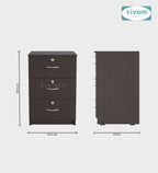 Sivom SIVOM Kresta Multipurpose Storage Drawer/Study/Home/Office Engineered Wood Close Book Shelf for Modern Homes | Elegant Design & Premium Finish