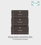 Sivom SIVOM Kresta Multipurpose Storage Drawer/Study/Home/Office Engineered Wood Close Book Shelf for Modern Homes | Elegant Design & Premium Finish