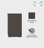 Sivom SIVOM Kresta Multipurpose Storage Drawer/Study/Home/Office Engineered Wood Close Book Shelf for Modern Homes | Elegant Design & Premium Finish