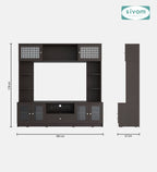 Sivom SIVOM LENIN Multipurpose TV Unit fits upto 43 inch with Storage Engineered Wood TV Entertainment Unit for Modern Homes | Elegant Design & Premium Finish