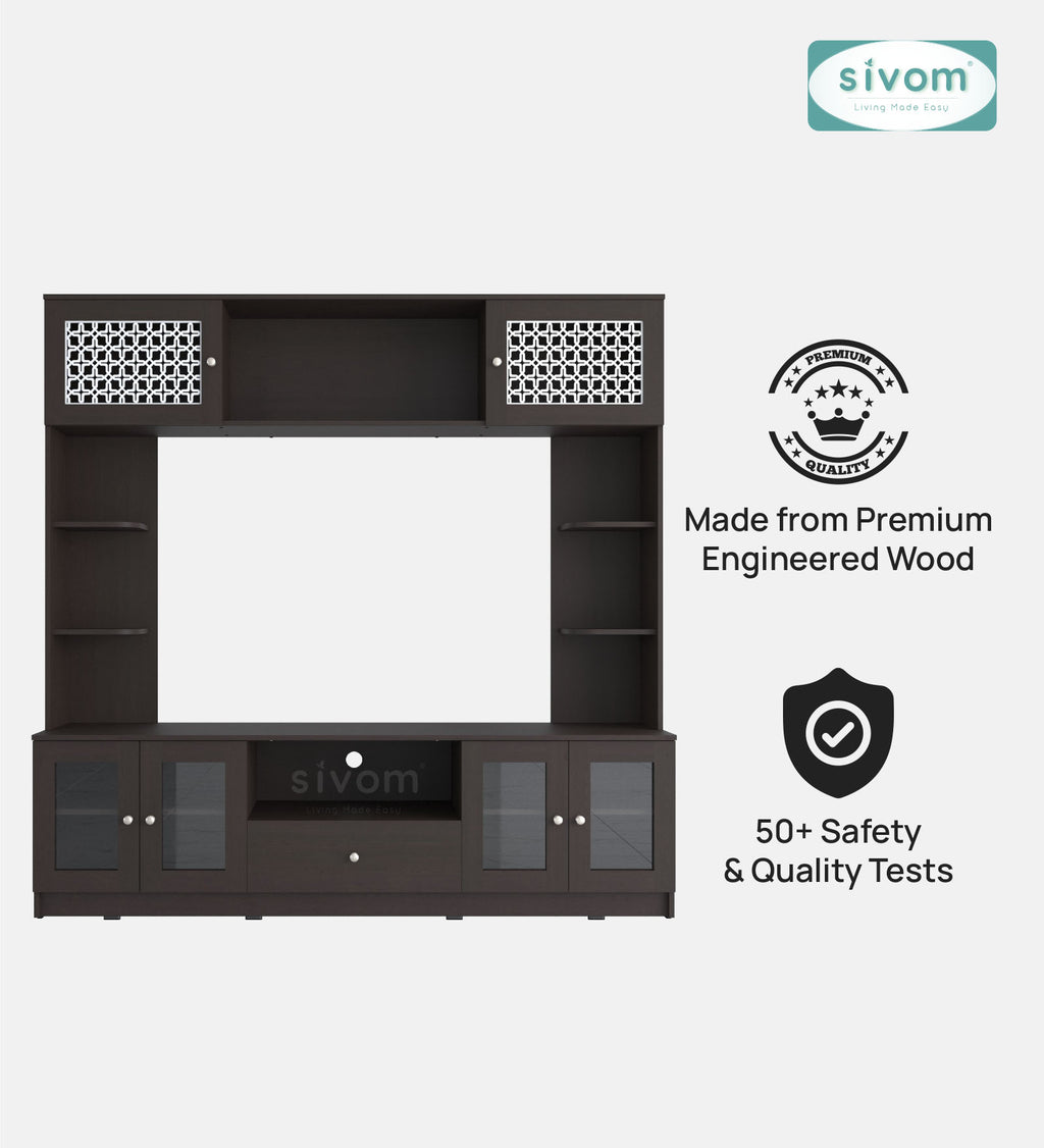 Sivom SIVOM LENIN Multipurpose TV Unit fits upto 43 inch with Storage Engineered Wood TV Entertainment Unit for Modern Homes | Elegant Design & Premium Finish