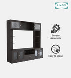 Sivom SIVOM LENIN Multipurpose TV Unit fits upto 43 inch with Storage Engineered Wood TV Entertainment Unit for Modern Homes | Elegant Design & Premium Finish