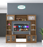 Sivom SIVOM LENIN Multipurpose TV Unit fits upto 43 inch with Storage Engineered Wood TV Entertainment Unit for Modern Homes | Elegant Design & Premium Finish