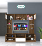 Sivom SIVOM LENIN Multipurpose TV Unit fits upto 43 inch with Storage Engineered Wood TV Entertainment Unit for Modern Homes | Elegant Design & Premium Finish