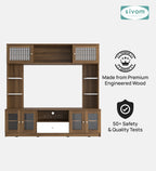 Sivom SIVOM LENIN Multipurpose TV Unit fits upto 43 inch with Storage Engineered Wood TV Entertainment Unit for Modern Homes | Elegant Design & Premium Finish