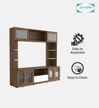 Sivom SIVOM LENIN Multipurpose TV Unit fits upto 43 inch with Storage Engineered Wood TV Entertainment Unit for Modern Homes | Elegant Design & Premium Finish