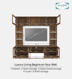 Sivom SIVOM LENIN Multipurpose TV Unit fits upto 43 inch with Storage Engineered Wood TV Entertainment Unit for Modern Homes | Elegant Design & Premium Finish