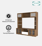 Sivom SIVOM LENIN Multipurpose TV Unit fits upto 43 inch with Storage Engineered Wood TV Entertainment Unit for Modern Homes | Elegant Design & Premium Finish