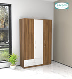 Sivom SIVOM Leo Multipurpose 3 Door Wardrobe / Spacious Shelves with Hanging Rail Engineered Wood 3 Door Wardrobe for Modern Homes | Elegant Design & Premium Finish