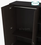 Sivom SIVOM Leo Multipurpose 3 Door Wardrobe / Spacious Shelves with Hanging Rail Engineered Wood 3 Door Wardrobe for Modern Homes | Elegant Design & Premium Finish