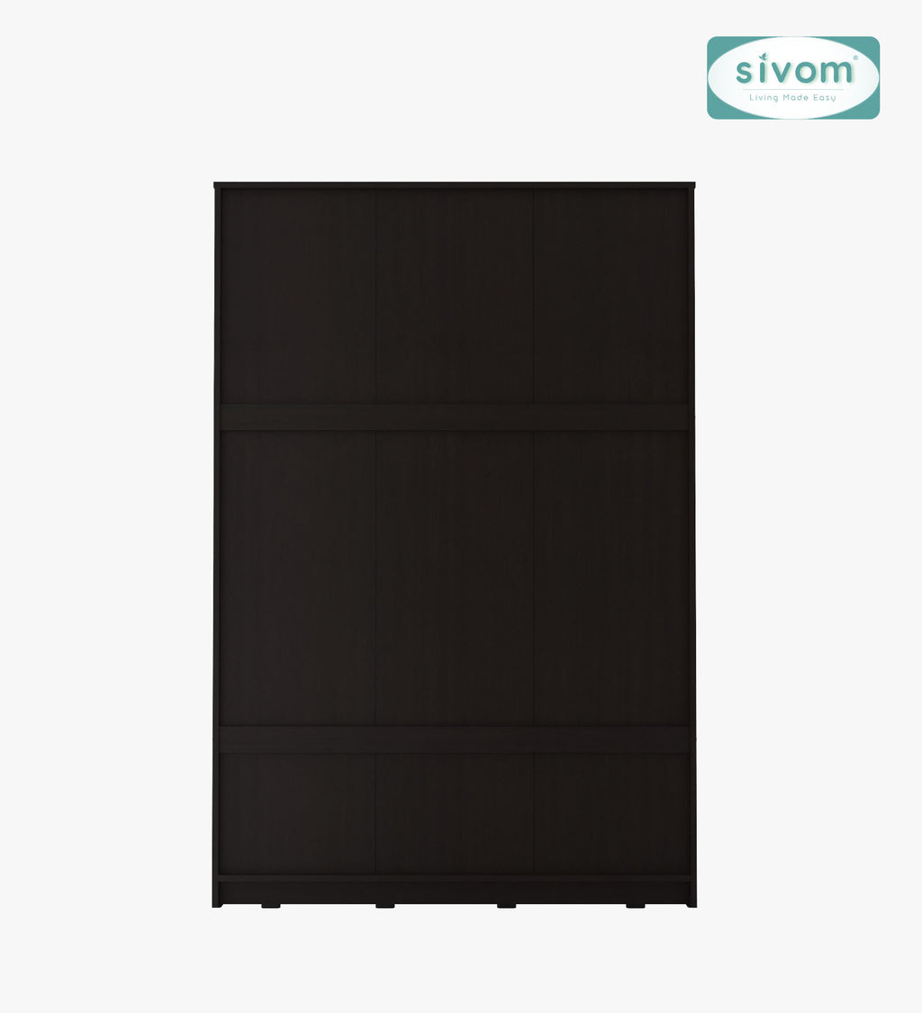 Sivom SIVOM Leo Multipurpose 3 Door Wardrobe / Spacious Shelves with Hanging Rail Engineered Wood 3 Door Wardrobe for Modern Homes | Elegant Design & Premium Finish