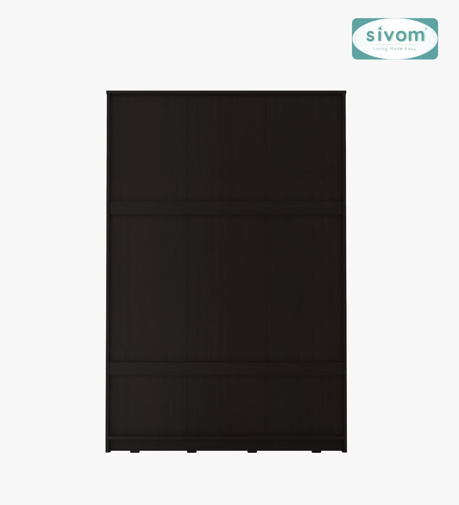 Sivom SIVOM Leo Multipurpose 3 Door Wardrobe / Spacious Shelves with Hanging Rail Engineered Wood 3 Door Wardrobe for Modern Homes | Elegant Design & Premium Finish