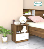 Sivom SIVOM Lita Multipurpose Side Table Engineered Wood Bedside Table for Modern Homes | Elegant Design & Premium Finish