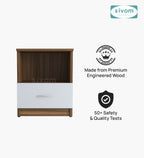 Sivom SIVOM Lita Multipurpose Side Table Engineered Wood Bedside Table for Modern Homes | Elegant Design & Premium Finish