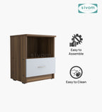 Sivom SIVOM Lita Multipurpose Side Table Engineered Wood Bedside Table for Modern Homes | Elegant Design & Premium Finish