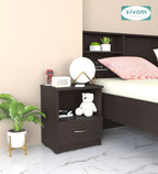Sivom SIVOM Lita Multipurpose Side Table Engineered Wood Bedside Table for Modern Homes | Elegant Design & Premium Finish