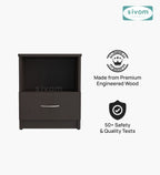 Sivom SIVOM Lita Multipurpose Side Table Engineered Wood Bedside Table for Modern Homes | Elegant Design & Premium Finish