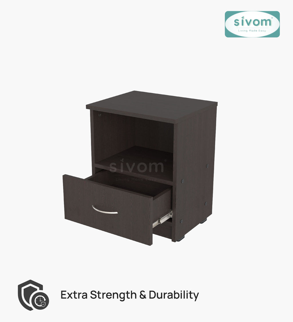 Sivom SIVOM Lita Multipurpose Side Table Engineered Wood Bedside Table for Modern Homes | Elegant Design & Premium Finish