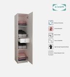 Sivom SIVOM Little Digital Printed Multipurpose 1 Door Wardrobe / Spacious 4 Shelves with Drawer Engineered Wood 1 Door Wardrobe for Modern Homes | Elegant Design & Premium Finish