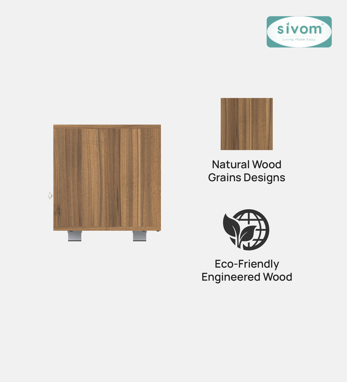 Sivom furniture SIVOM Livid Multipurpose TV Unit fits upto 43 inch with Storage Engineered Wood TV Entertainment Unit for Modern Homes | Elegant Design & Premium Finish