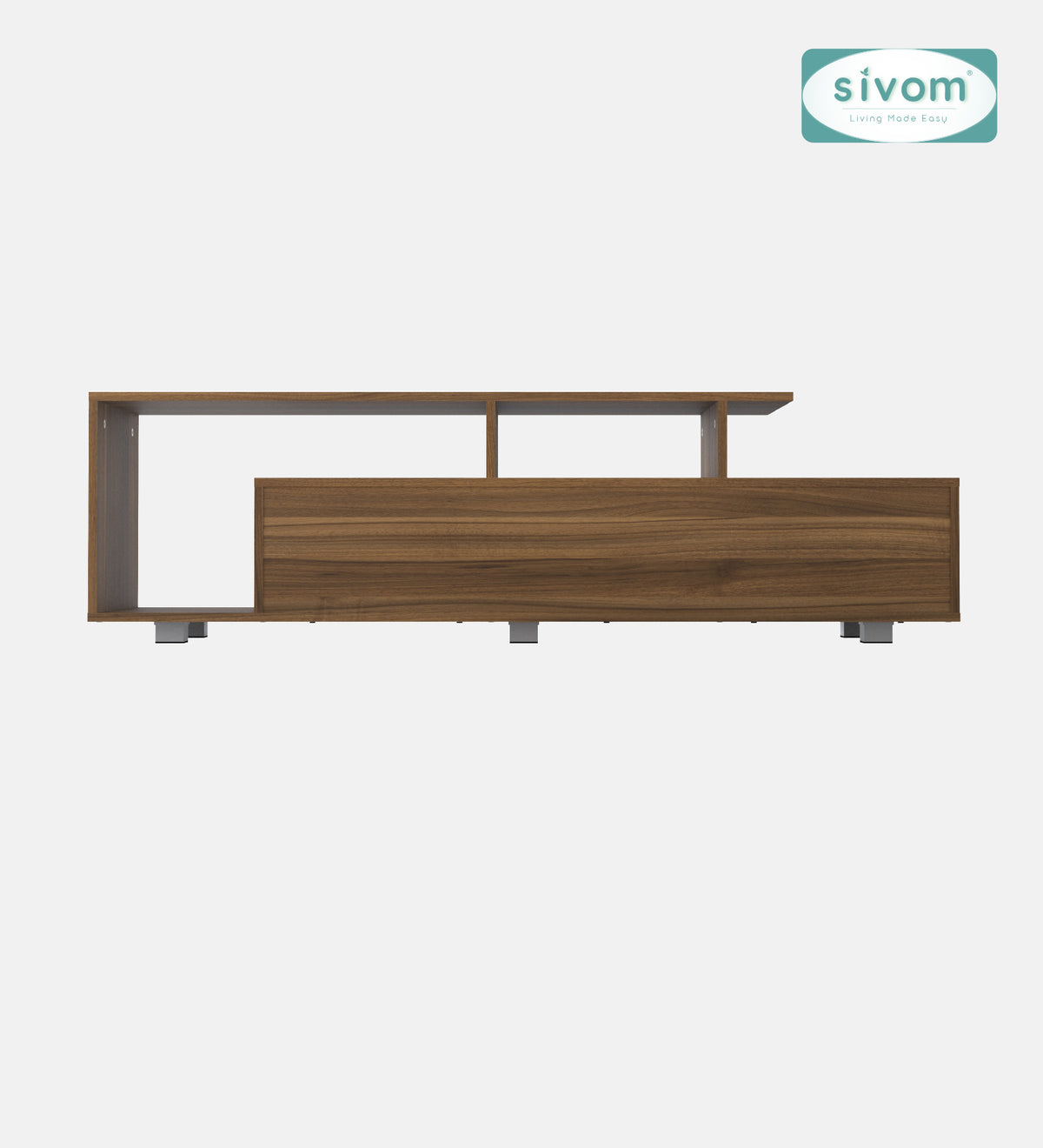 Sivom furniture SIVOM Livid Multipurpose TV Unit fits upto 43 inch with Storage Engineered Wood TV Entertainment Unit for Modern Homes | Elegant Design & Premium Finish