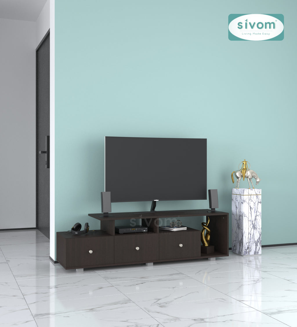 Sivom furniture SIVOM Livid Multipurpose TV Unit fits upto 43 inch with Storage Engineered Wood TV Entertainment Unit for Modern Homes | Elegant Design & Premium Finish